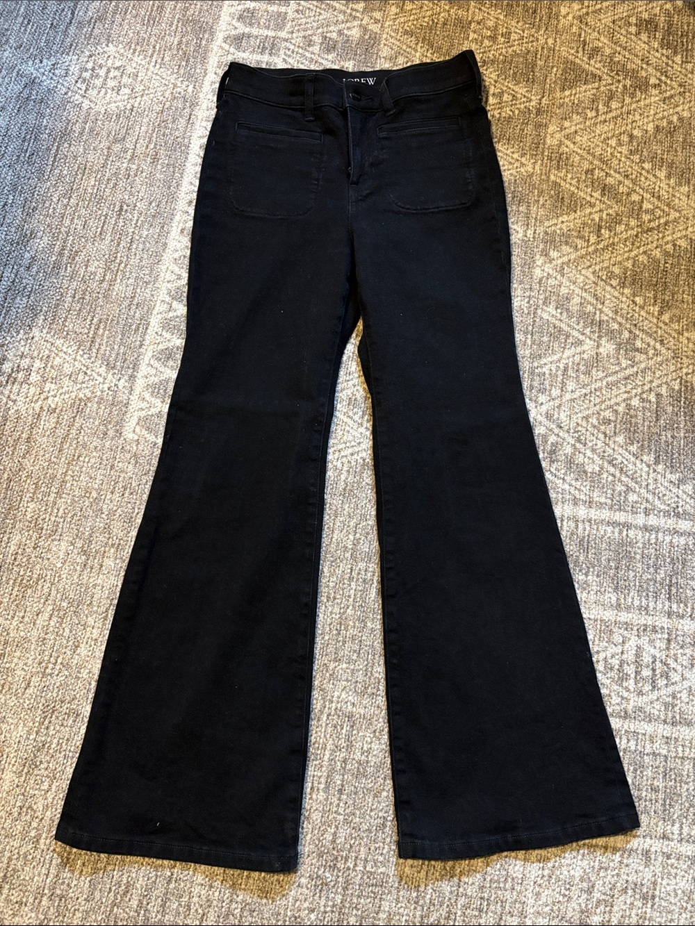 J. Crew Factory Black Flare Jeans - Wide Leg